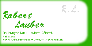 robert lauber business card