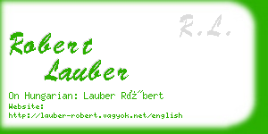 robert lauber business card